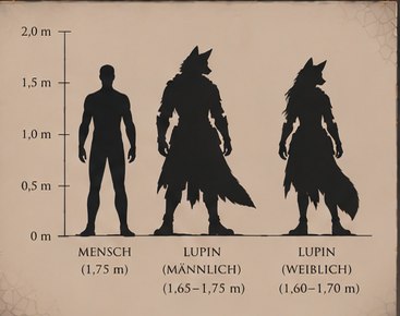 Größenvergleich Mensch und Lupin