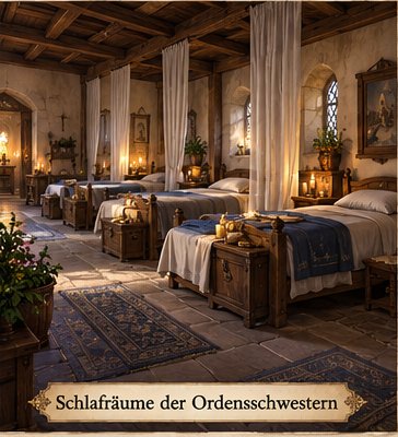 Schlafräume der Ordensschwestern